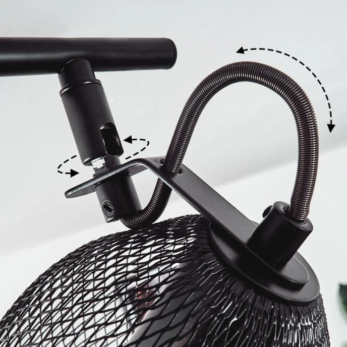 Hofstein Hakvaag Deckenleuchte Schwarz, Holz dunkel, 2-flammig 3 Hofstein Hakvaag Deckenleuchte Schwarz, Holz dunkel, 2-flammig – Bild 3