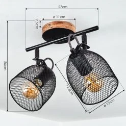 Hofstein Hakvaag Deckenleuchte Schwarz, Holz dunkel, 2-flammig 16 Hofstein Hakvaag Deckenleuchte Schwarz, Holz dunkel, 2-flammig -Bürolampen Verkäufe hakvaag deckenleuchte h3433799 3