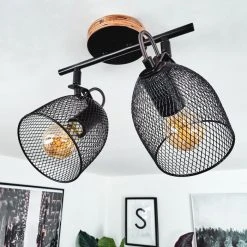 Hofstein Hakvaag Deckenleuchte Schwarz, Holz dunkel, 2-flammig 22 Hofstein Hakvaag Deckenleuchte Schwarz, Holz dunkel, 2-flammig -Bürolampen Verkäufe hakvaag deckenleuchte h3433799 9