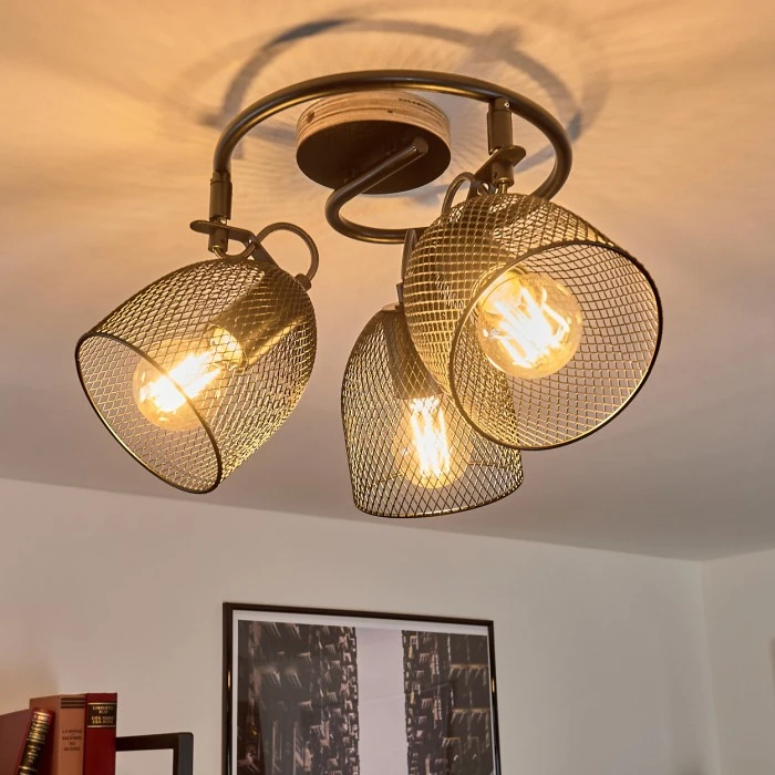 Hofstein Hakvaag Deckenleuchte Schwarz, Holz dunkel, 3-flammig 14 Hofstein Hakvaag Deckenleuchte Schwarz, Holz dunkel, 3-flammig – Bild 14