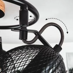 Hofstein Hakvaag Deckenleuchte Schwarz, Holz dunkel, 3-flammig 17 Hofstein Hakvaag Deckenleuchte Schwarz, Holz dunkel, 3-flammig -Bürolampen Verkäufe hakvaag deckenleuchte h3433829 2