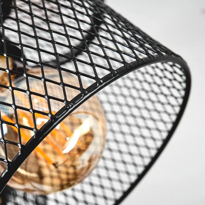 Hofstein Hakvaag Deckenleuchte Schwarz, Holz dunkel, 3-flammig 6 Hofstein Hakvaag Deckenleuchte Schwarz, Holz dunkel, 3-flammig – Bild 6