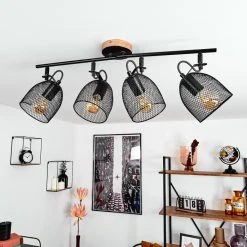 Hofstein Hakvaag Deckenleuchte Schwarz, Braun, 4-flammig -Bürolampen Verkäufe hakvaag deckenleuchte h3433843 10