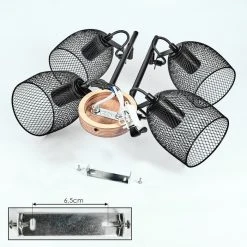 Hofstein Hakvaag Deckenleuchte Schwarz, Braun, 4-flammig -Bürolampen Verkäufe hakvaag deckenleuchte h3433843 6