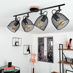 Hofstein Hakvaag Deckenleuchte Schwarz, Braun, 4-flammig -Bürolampen Verkäufe hakvaag deckenleuchte h3433843 9