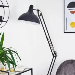 Hofstein Hallsta Stehleuchte Chrom, Schwarz, 1-flammig -Bürolampen Verkäufe hallsta stehleuchte h3413951 9