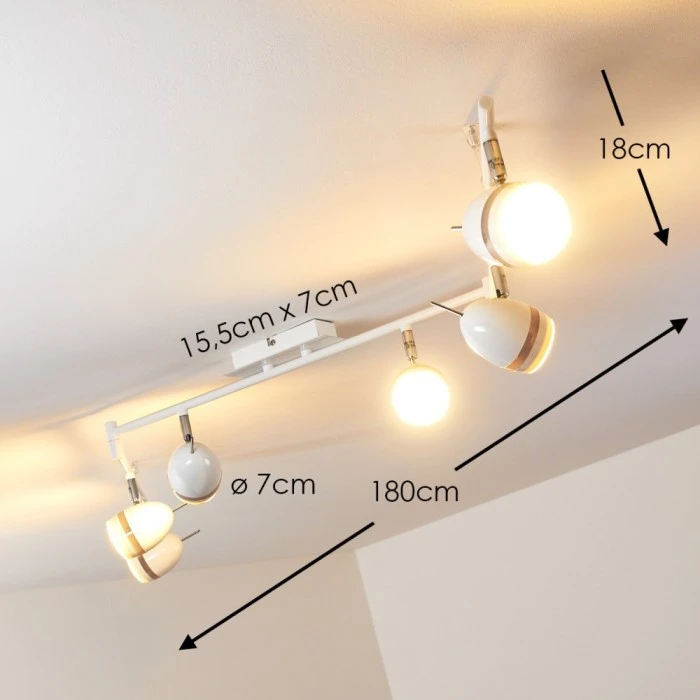 Hofstein Hamburg Deckenspot LED Weiß, 6-flammig 2 Hofstein Hamburg Deckenspot LED Weiß, 6-flammig – Bild 2