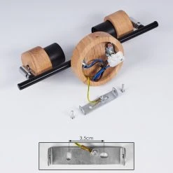 Hofstein Harran Deckenleuchte Chrom, Schwarz, Braun, 2-flammig -Bürolampen Verkäufe harran deckenleuchte h3441633 4