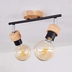 Hofstein Harran Deckenleuchte Chrom, Schwarz, Braun, 2-flammig -Bürolampen Verkäufe harran deckenleuchte h3441633 7