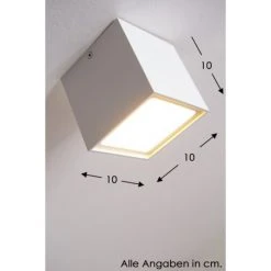 Helestra LED Deckenleuchte Aluminium, Weiß, 1-flammig