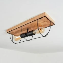 Hofstein Hodne Deckenleuchte Schwarz, Naturfarben, 2-flammig -Bürolampen Verkäufe hodne deckenleuchte h3434857 6