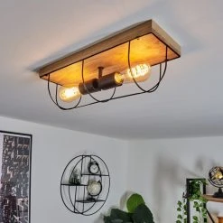 Hofstein Hodne Deckenleuchte Schwarz, Naturfarben, 2-flammig -Bürolampen Verkäufe hodne deckenleuchte h3434857 7
