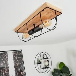 Hofstein Hodne Deckenleuchte Schwarz, Naturfarben, 2-flammig -Bürolampen Verkäufe hodne deckenleuchte h3434857 8