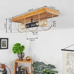 Hofstein Hodne Deckenleuchte Schwarz, Naturfarben, 2-flammig 13 Hofstein Hodne Deckenleuchte Schwarz, Naturfarben, 2-flammig -Bürolampen Verkäufe hodne deckenleuchte h3441350 3