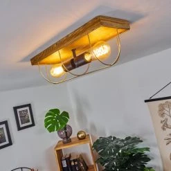 Hofstein Hodne Deckenleuchte Schwarz, Naturfarben, 2-flammig 18 Hofstein Hodne Deckenleuchte Schwarz, Naturfarben, 2-flammig -Bürolampen Verkäufe hodne deckenleuchte h3441350 8