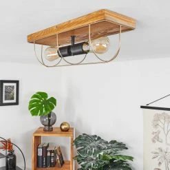 Hofstein Hodne Deckenleuchte Schwarz, Naturfarben, 2-flammig 19 Hofstein Hodne Deckenleuchte Schwarz, Naturfarben, 2-flammig -Bürolampen Verkäufe hodne deckenleuchte h3441350 9