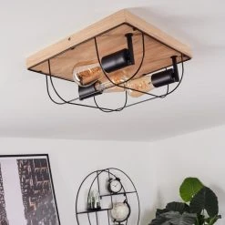 Hofstein Hodne Deckenleuchte Schwarz, Naturfarben, 3-flammig -Bürolampen Verkäufe hodne deckenleuchte h3441695 8