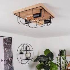 Hofstein Hodne Deckenleuchte Schwarz, Naturfarben, 3-flammig -Bürolampen Verkäufe hodne deckenleuchte h3441695 9