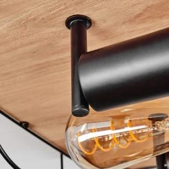 Hofstein Hodne Deckenleuchte Schwarz, Naturfarben, 4-flammig 15 Hofstein Hodne Deckenleuchte Schwarz, Naturfarben, 4-flammig -Bürolampen Verkäufe hodne deckenleuchte h3441701 5