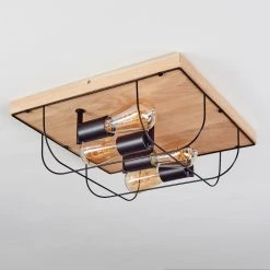 Hofstein Hodne Deckenleuchte Schwarz, Naturfarben, 4-flammig 17 Hofstein Hodne Deckenleuchte Schwarz, Naturfarben, 4-flammig -Bürolampen Verkäufe hodne deckenleuchte h3441701 7