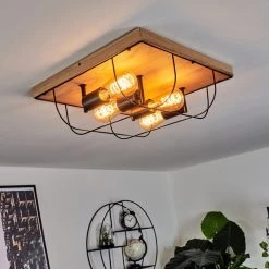 Hofstein Hodne Deckenleuchte Schwarz, Naturfarben, 4-flammig 18 Hofstein Hodne Deckenleuchte Schwarz, Naturfarben, 4-flammig -Bürolampen Verkäufe hodne deckenleuchte h3441701 8