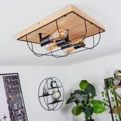 Hofstein Hodne Deckenleuchte Schwarz, Naturfarben, 4-flammig 19 Hofstein Hodne Deckenleuchte Schwarz, Naturfarben, 4-flammig -Bürolampen Verkäufe hodne deckenleuchte h3441701 9