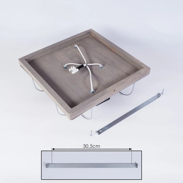 Hofstein Hodne Deckenleuchte Schwarz, Grau, Naturfarben, 4-flammig 5 Hofstein Hodne Deckenleuchte Schwarz, Grau, Naturfarben, 4-flammig – Bild 5