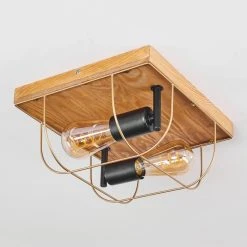 Hofstein Hodne Deckenleuchte Schwarz, Naturfarben, 2-flammig -Bürolampen Verkäufe hodne deckenleuchte h3441794 7