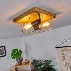 Hofstein Hodne Deckenleuchte Schwarz, Naturfarben, 2-flammig -Bürolampen Verkäufe hodne deckenleuchte h3441794 8