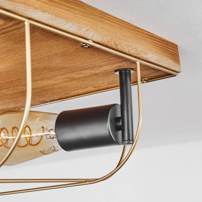 Hofstein Hodne Deckenleuchte Schwarz, Naturfarben, 3-flammig 3 Hofstein Hodne Deckenleuchte Schwarz, Naturfarben, 3-flammig – Bild 3