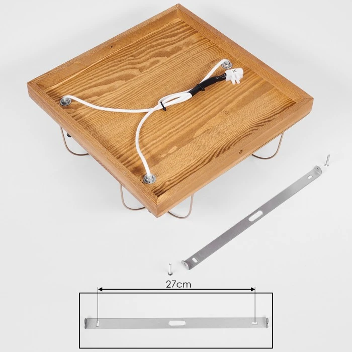 Hofstein Hodne Deckenleuchte Schwarz, Naturfarben, 3-flammig 4 Hofstein Hodne Deckenleuchte Schwarz, Naturfarben, 3-flammig – Bild 4