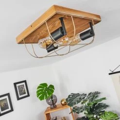 Hofstein Hodne Deckenleuchte Schwarz, Naturfarben, 3-flammig 17 Hofstein Hodne Deckenleuchte Schwarz, Naturfarben, 3-flammig -Bürolampen Verkäufe hodne deckenleuchte h3441800 7