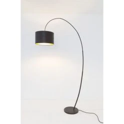 Holländer BAMBUS Bogenlampe Schwarz, Braun, 1-flammig