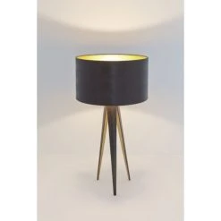 Holländer PETRA Bodenleuchte Schwarz, Braun, 1-flammig