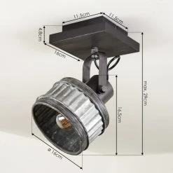 Hofstein Holsa Deckenleuchte Schwarz, 1-flammig -Bürolampen Verkäufe holsa deckenleuchte h3444160 3