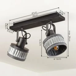 Hofstein Holsa Deckenleuchte Schwarz, 2-flammig -Bürolampen Verkäufe holsa deckenleuchte h3444207 3