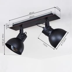 Hofstein Hora Deckenleuchte Schwarz, 2-flammig -Bürolampen Verkäufe hora deckenleuchte h3420553 3