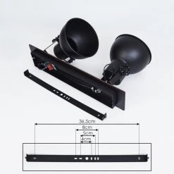 Hofstein Hora Deckenleuchte Schwarz, 2-flammig -Bürolampen Verkäufe hora deckenleuchte h3420553 4