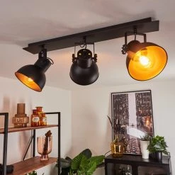 Hofstein Hora Deckenleuchte Schwarz, 3-flammig