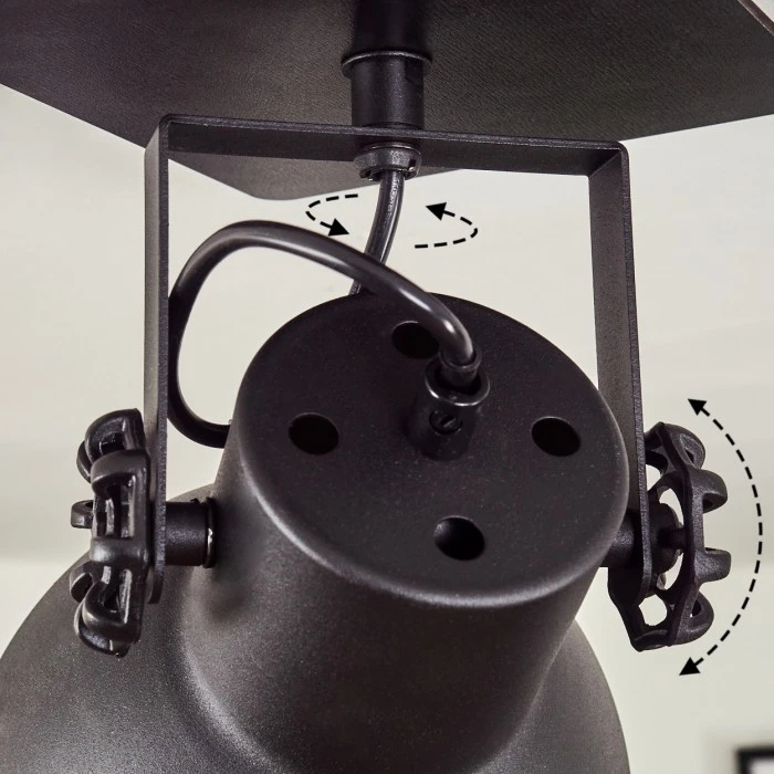 Hofstein Hora Deckenleuchte Schwarz, 1-flammig 3 Hofstein Hora Deckenleuchte Schwarz, 1-flammig – Bild 3