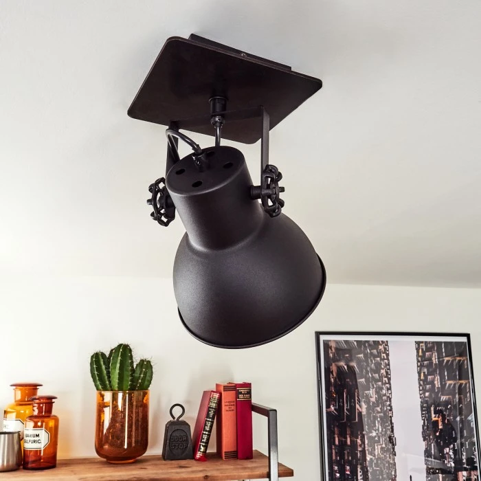 Hofstein Hora Deckenleuchte Schwarz, 1-flammig 9 Hofstein Hora Deckenleuchte Schwarz, 1-flammig – Bild 9