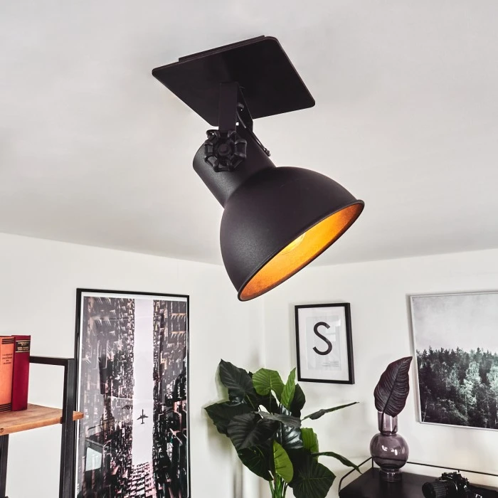 Hofstein Hora Deckenleuchte Schwarz, 1-flammig 10 Hofstein Hora Deckenleuchte Schwarz, 1-flammig – Bild 10