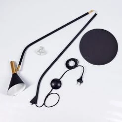 Hofstein Hybla Stehleuchte Schwarz, Gold, 1-flammig -Bürolampen Verkäufe hybla stehleuchte h3415276 4