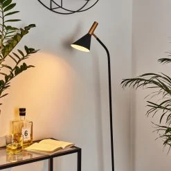 Hofstein Hybla Stehleuchte Schwarz, Gold, 1-flammig -Bürolampen Verkäufe hybla stehleuchte h3415276 6