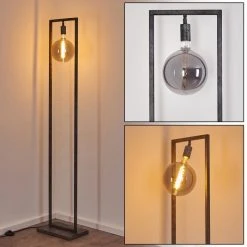 Hofstein Janskloster Stehleuchte Stahl gebürstet, 1-flammig