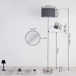 Hofstein Jobsbo Stehleuchte Nickel-Matt, 2-flammig 15 Hofstein Jobsbo Stehleuchte Nickel-Matt, 2-flammig -Bürolampen Verkäufe jobsbo stehleuchte h3420997 3