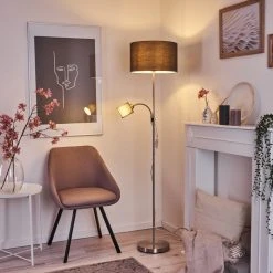 Hofstein Jobsbo Stehleuchte Nickel-Matt, 2-flammig 20 Hofstein Jobsbo Stehleuchte Nickel-Matt, 2-flammig -Bürolampen Verkäufe jobsbo stehleuchte h3420997 8