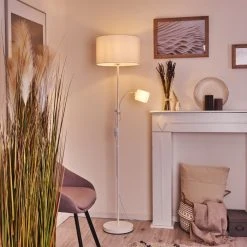 Hofstein Jobsbo Stehleuchte Weiß, 2-flammig