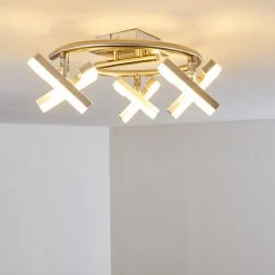 Hofstein Karis Deckenleuchte LED Nickel-Matt, 3-flammig -Bürolampen Verkäufe karis deckenleuchte h3080825 4