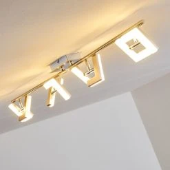 Hofstein Karis Deckenleuchte LED Nickel-Matt, 4-flammig -Bürolampen Verkäufe karis deckenleuchte h3080832 13